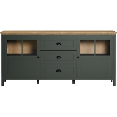 Komoda Stanton 184x45x86 cm zielona