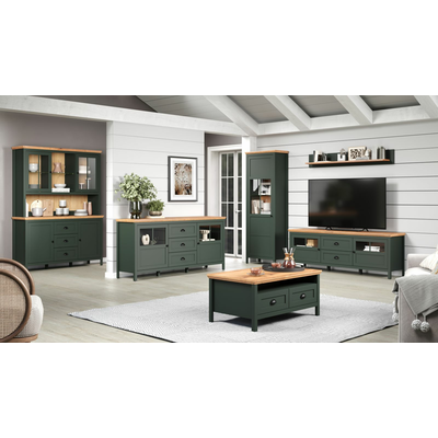 Komoda Stanton 184x45x86 cm zielona